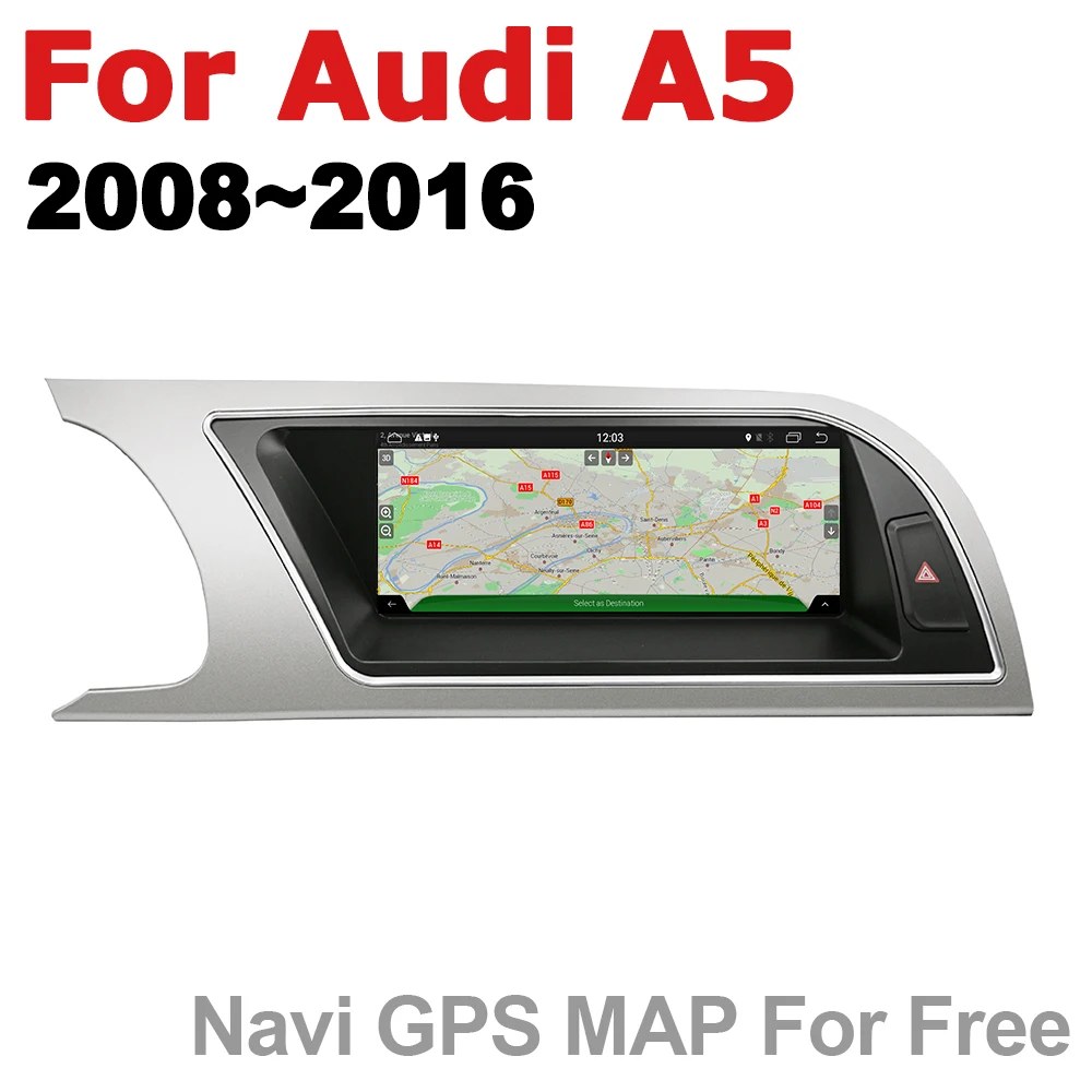 Excellent Car Radio 2 din GPS Android Navigation For Audi A5 8T 8F 2008~2016 MMI AUX Stereo multimedia touch screen original style 4