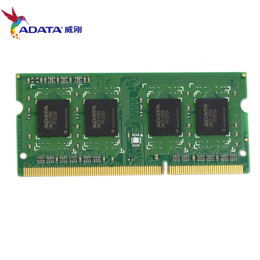 AData 4GB 2 шт. X2GB DDR3L 2 ГБ 2 г 1600 МГц 2RX8 PC3-12800 DDR3 Тетрадь Оперативная память SO-DIMM 1333 10600 2G 204-PIN