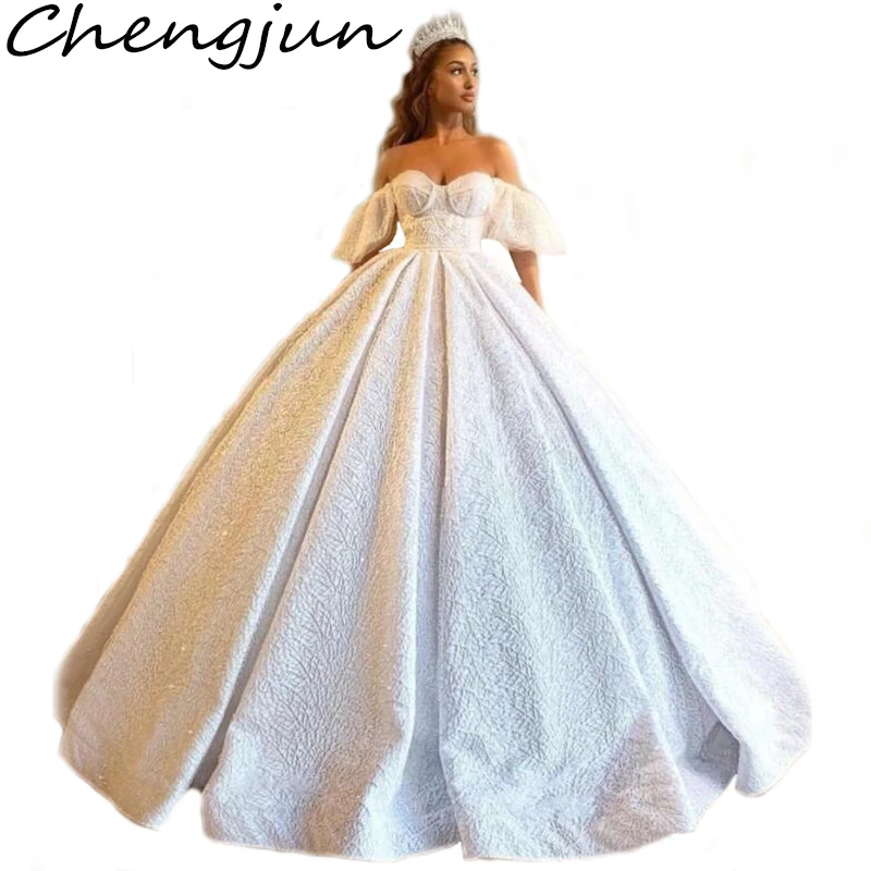 

Chengjun Luxury Royal Princess Custom Sweetheart Vintage Wedding Dress Ball Gown