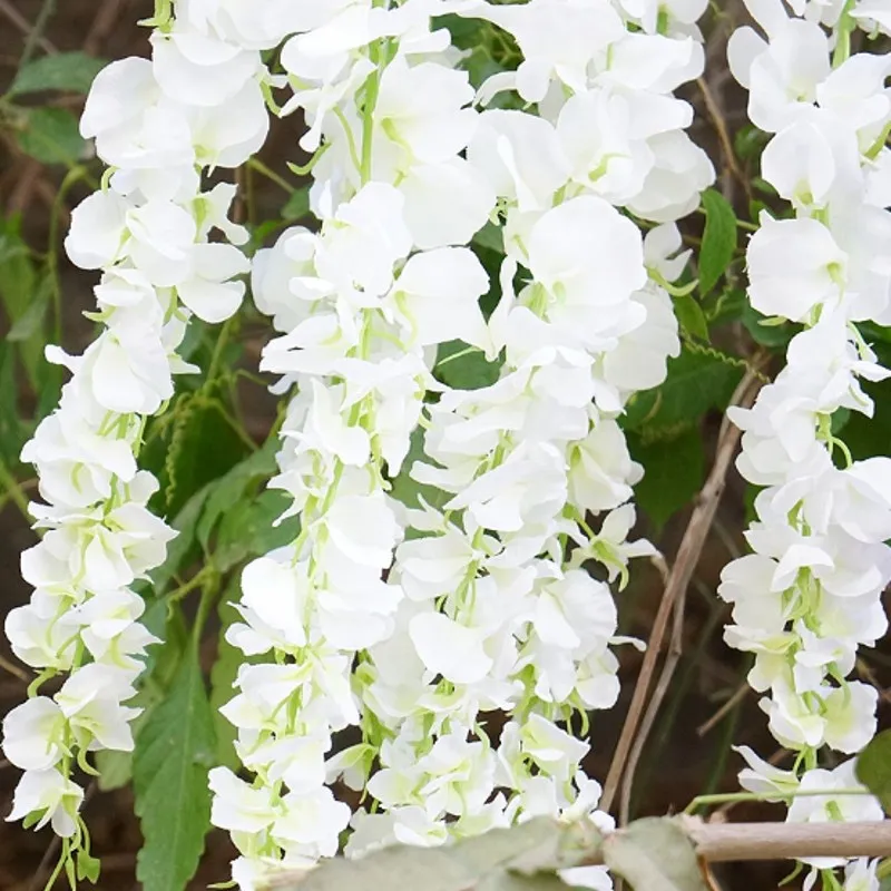 

120cm Long Wisteria vine Rattan flowers for Wedding Arch party decoration white Vine Artificial flowers flores Garland Wreath