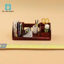 Миниатюрный Кукольный дом деревянная мебель школьные вещи книга 1/12 масштаб