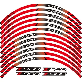 

Wheel Graphics17" Reflective Decals Rim Tape Stripes Bike For KAWASAKI Z900-Red