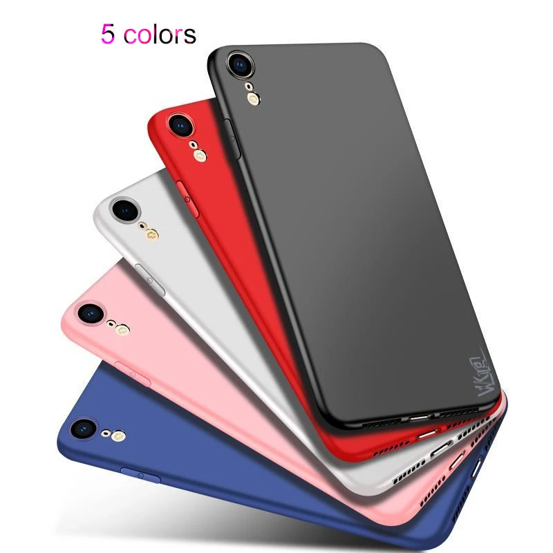 VVKing For iphone XR Case Silicone TPU Soft Simple Shell For Apple XR Cover Ultra Thin Plain XR Candy Color Matte Cases Coque