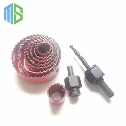 8 шт. 3/4 "-2-1/2" (19 мм-64 мм) bi-Металл кольцевая пила сверло Мощность Инструменты Металл бурения сверло Деревообработка бурения