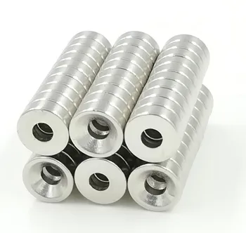 

1000 pcs 8 x 3 mm Hole: 3mm N35 Super Strong Round Neodymium Countersunk Ring Magnets Rare Earth 8*3-3 Free Shipping
