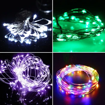 

LED battery box lights string 2M/5M/10M Fairy String LED Lights 3XAA Battery Operated Silver core light strip Decoration Lights