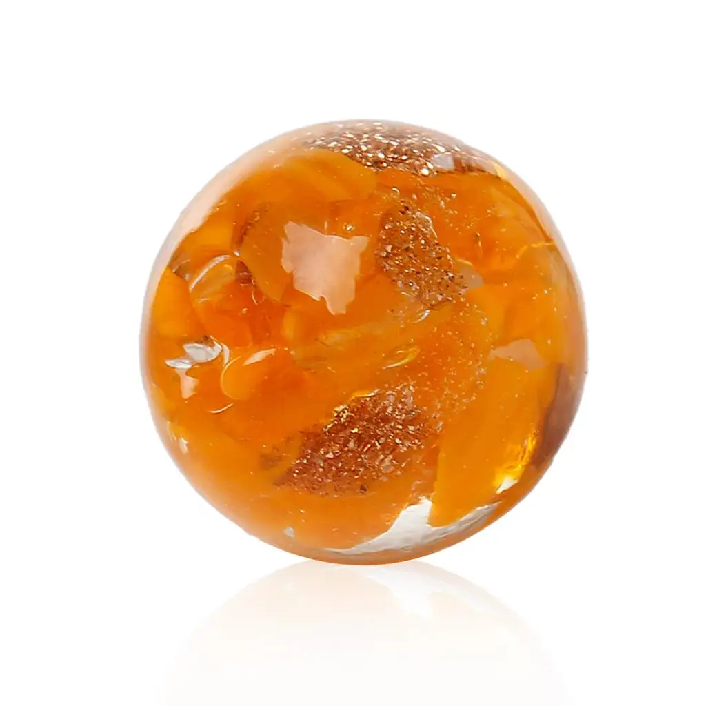 

Lampwork Glass Beads Round Yellow Glitter About 12mm( 4/8") Dia, Hole: Approx 1.5mm-2.5mm, 2 PCs