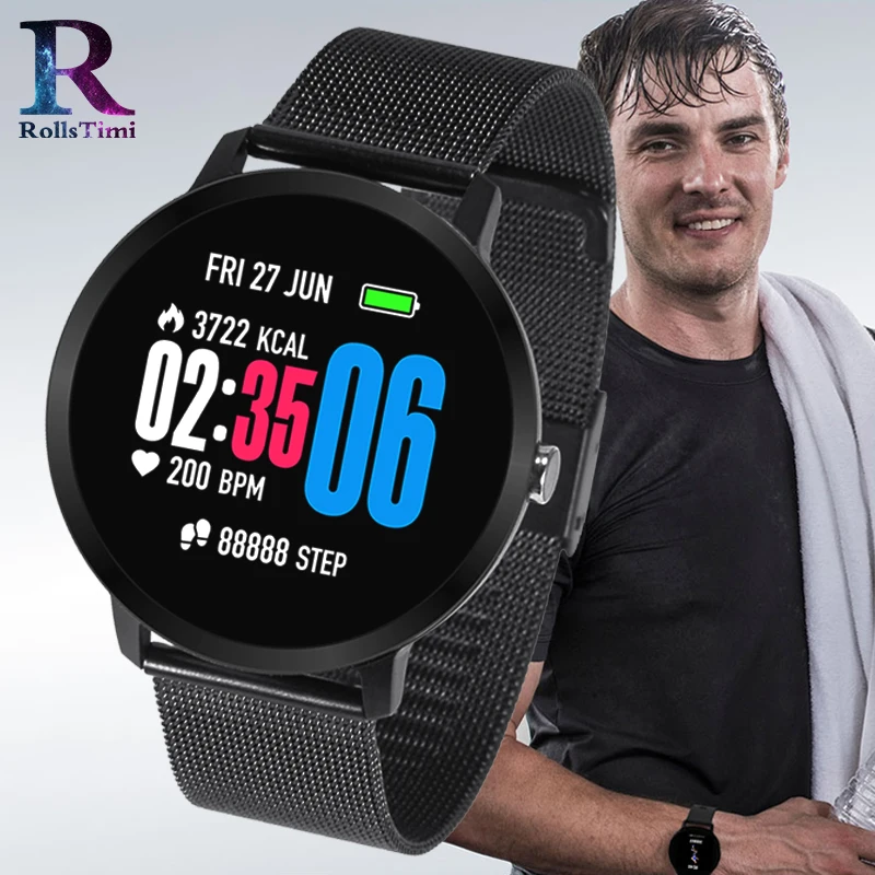 

Men's Smart Watch Calorie Heart Rate Monitor Camera Control Smart Wristwatch Waterproof IPS Screen Women Watch For IOS Android