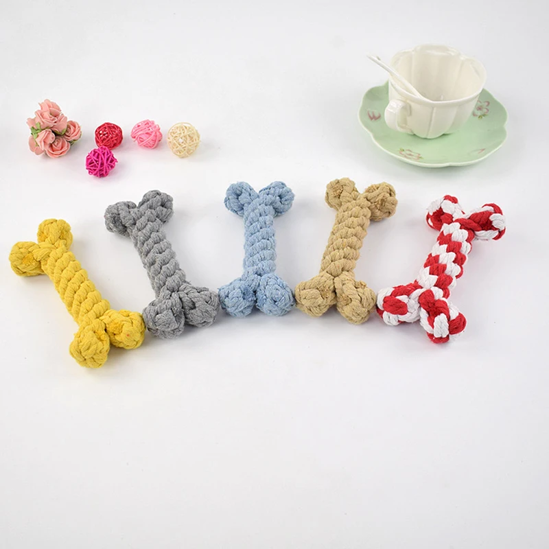 

Transer Pet Supply High Quality Pet Dog Toy bone Shape Rope Puppy Chew Toys Teath Cleaning Outdoor Fun Training 15cm 71229