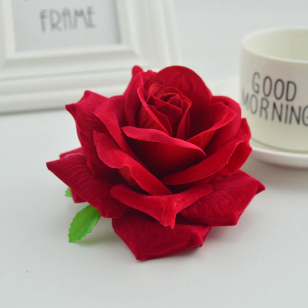 50 шт. шелковая качественная головка розы для дома свадебное украшение подарок на день Святого Валентина diy венки вазы дешевый искусственный цветок на стену - Цвет: red