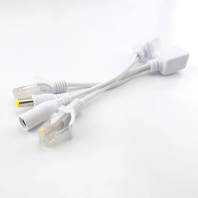 POE кабель пассивный Мощность Over Ethernet Кабель-Адаптер POE коммутатор Кабеля Лента Экран Splitter инжектор 12-48 В синтезатор сепаратор