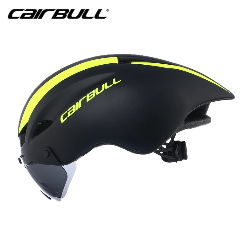 Capacete de Ciclismo Corrida de Bicicleta de Estrada Capacete de Segurança com Magnético Nova Cairbull Aero tt Óculos Pneumático Bicicleta Capacete Casco Con Gafas