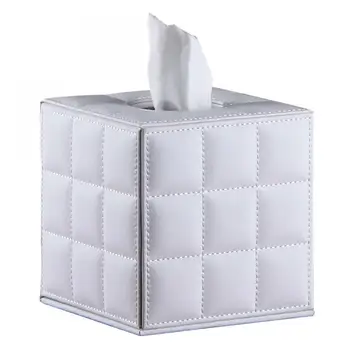 

European Style PU Leather Tissue Box Restaurant Kitchen Removable Tissue Napkin Holder Home Kitchen Paper Holder Storage Box