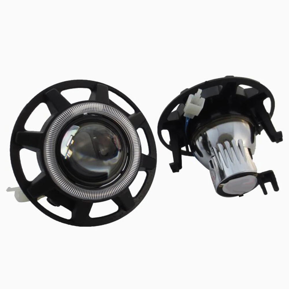 

Front bumper headlight bifocal lens sport HID Xenon Halogen fog light lamp holder house for dodge challenger nitro charger