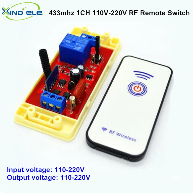 Wireless Remote Control Light Switch 10A Relay Output Radio AC 110V
