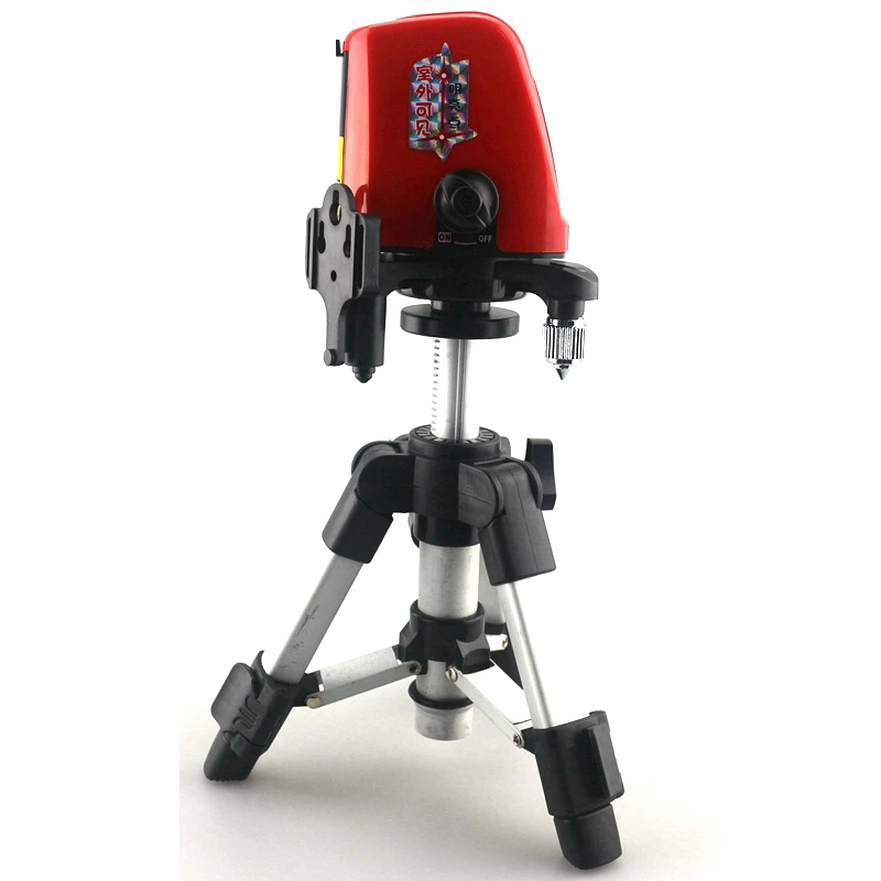 Лазерный уровень ACUANGLE A8826D с треногой AT280 17,5-28 см, 2 красных поперечных линии, 360 градусов, самонивелирующийся лазерный измеритель, рулетка