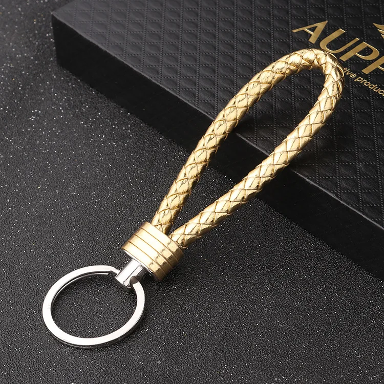 Elegant Handmade Leather Rope Keychain