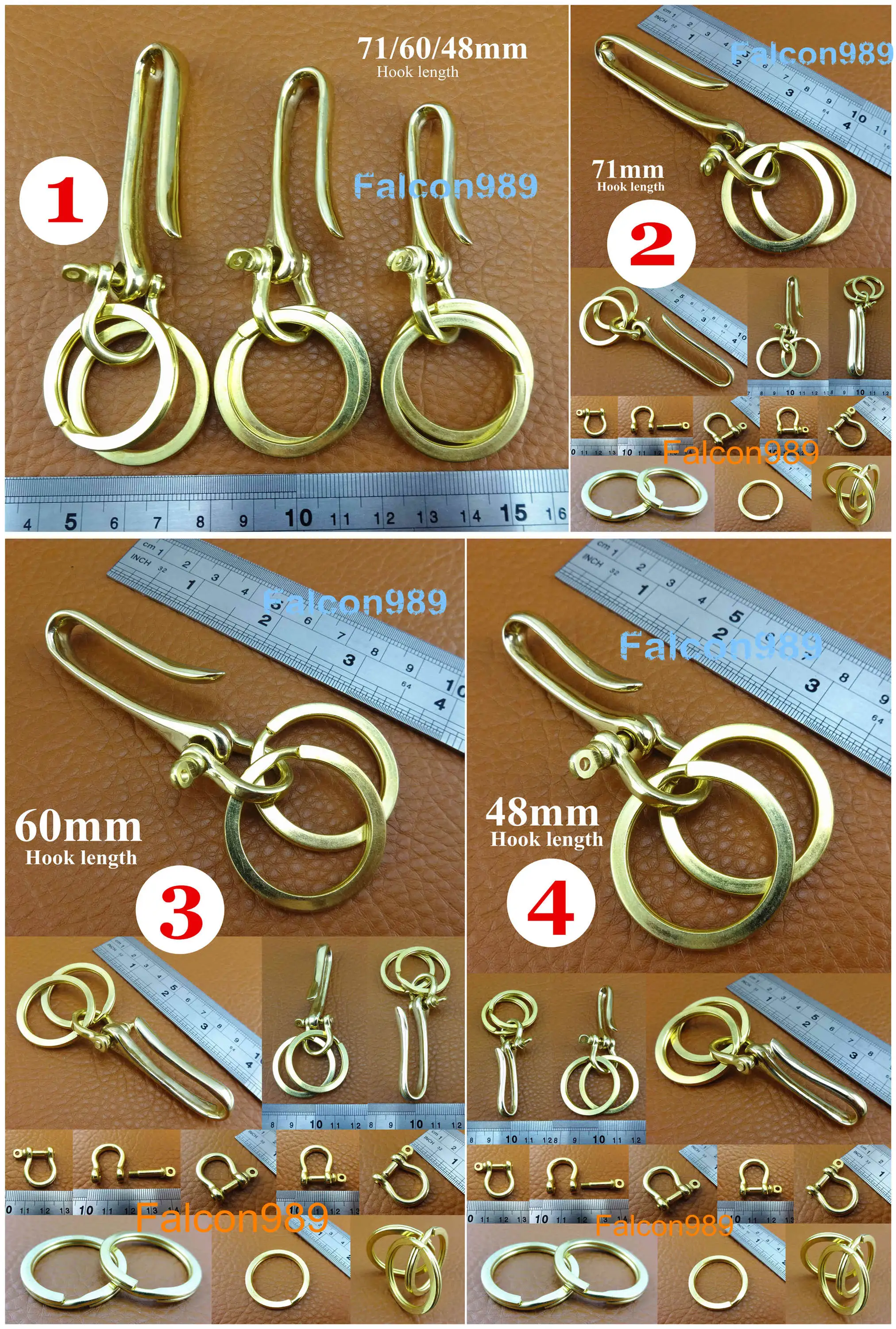 Scissors Keychain LARGE Bronze Scissors Keyring Brass Scissors