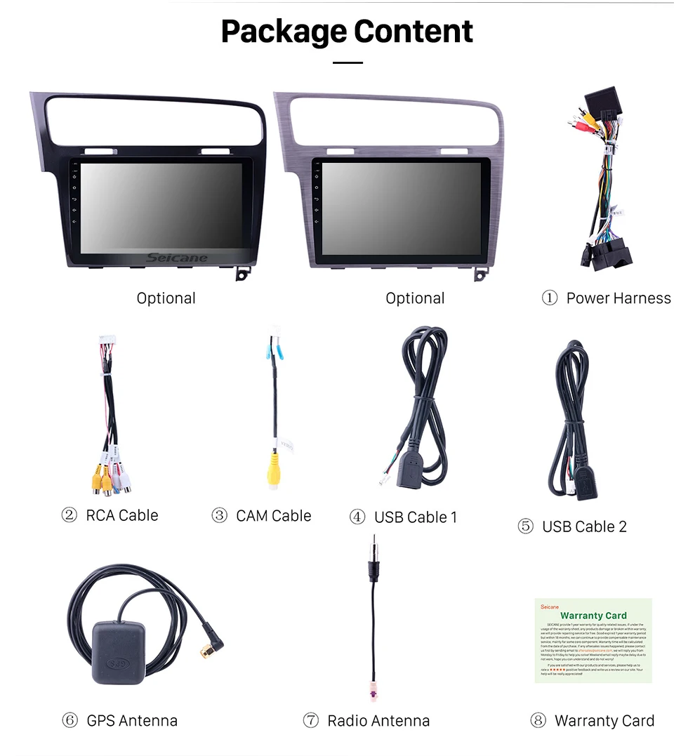 Sale Seicane 10.1 inch Android 8.1 2Din Car Radio GPS Navi Stereo Multimedia Player For VW Volkswagen Golf 7 2013 2014 2015 WIFI 21