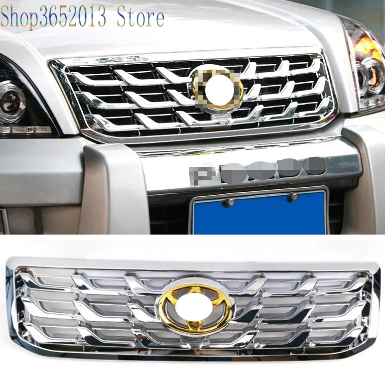

Car Styling Accessories Front Grille with Golden Emblem For Toyota Land Cruiser Prado LC120 FJ120 2003-2009