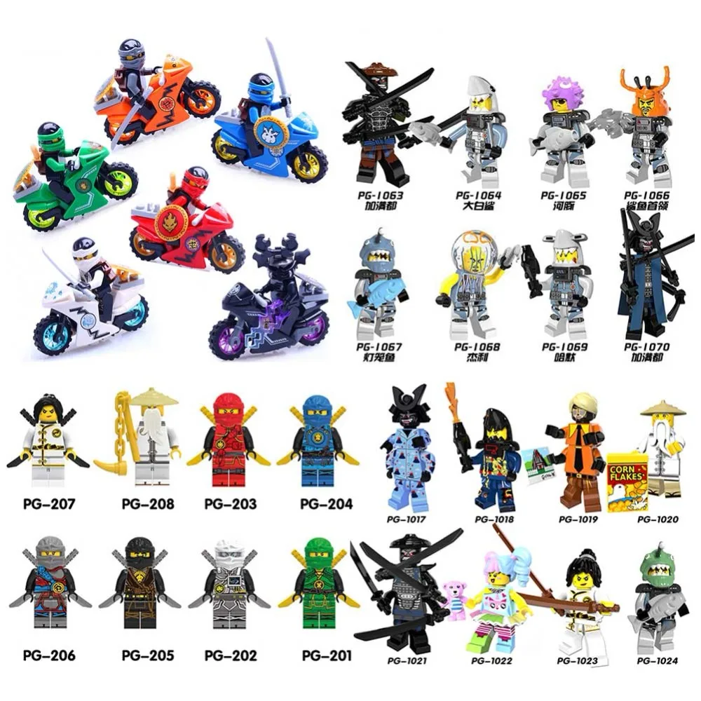 

Single Figures Hot Ninja Motorcycle Building Blocks Playmobil Bricks toys Compatible legoINGly Ninjagoed for kids gifts Carmadon