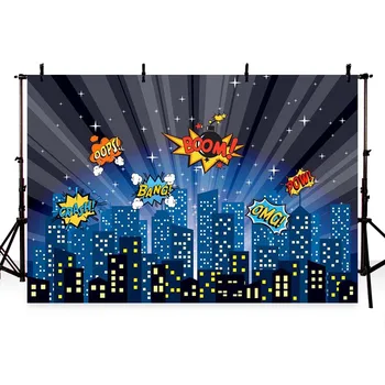 

Photography backdrop Colorful Superhero theme Modern birthday background photo studio new design camera fotografica G-158