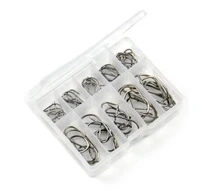70Pcs/Lot 3# -12# Carbon Steel Fishing Hook Fishhooks Durable Pesca Jig Head Fishing Hooks with Hole Carp Fishing Tackle Box