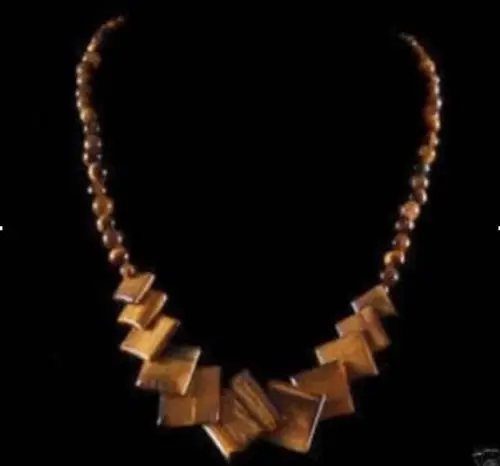 

huij 004652 African Roar Naturl Tiger's Eye Necklace 18