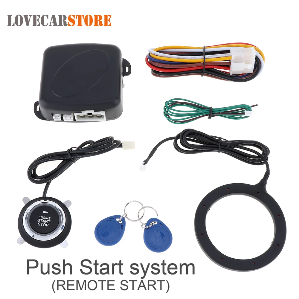 

Universal 12V Auto RFID Car Alarm Security System Warded lock Anti-theft Push Start Stop Button System