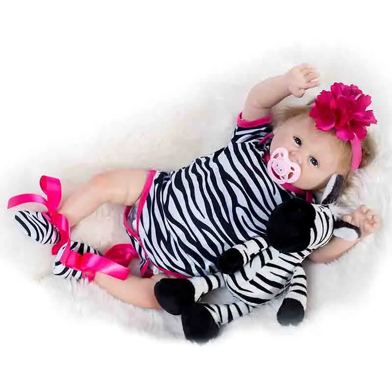

Realistic Silicone Bebe Reborn Doll Girls with Dress Bebe Reborn Toys tsum tsum bebe-reborn SDK-76R6 Children Toys Educational
