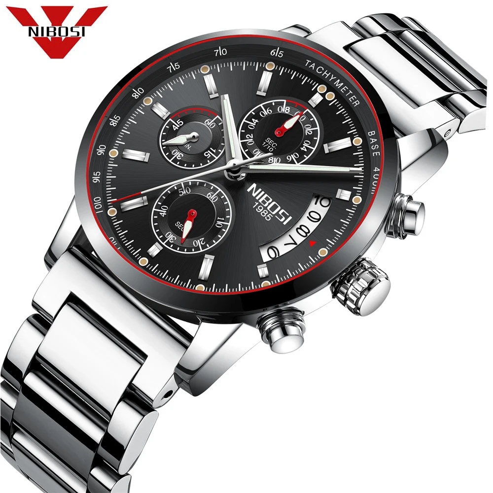 

2018 NIBOSI Top Brand Men's Fashion Casual Sport Watches Men Waterproof Quartz Watch Man military Clock Relogio Masculino Saat