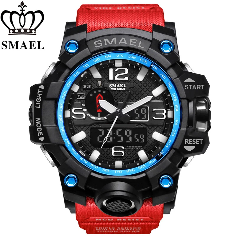 Smael мужские s часы лучший бренд класса люкс кварцевые часы мужские спортивные военные СВЕТОДИОДНЫЕ цифровые наручные часы Повседневный стиль Relogio Masculino