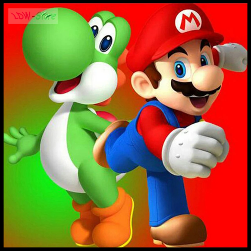 

Full Square/Round Drill 5D DIY Diamond Painting "Super Mario Bros" 3D Embroidery Cross Stitch Mosaic Home Decor Gift WG501