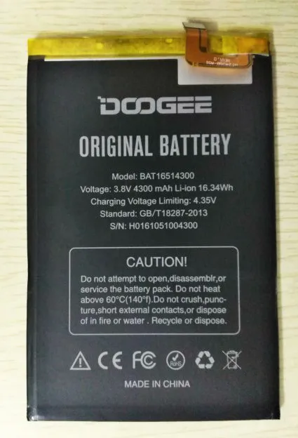 

In Stock For Doogee Y6 Max Battery 4300mAh Replacement accessory accumulators For Doogee Y6 Max +Tools+Adhesive