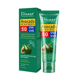 SPF50 солнцезащитный крем с авокадо, масло ши, без радикального массажа, антиоксидант, контроль ухода за кожей, летний уход за лицом DK62
