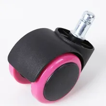 5 шт./лот защиты пола тихий, прочный нейлон pu розовый детский компьютерный стул Кастер 360 градусов Поворотный Колёса подвижного МНЛЗ B151