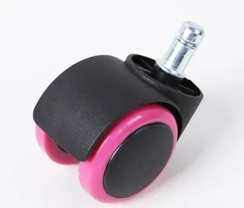 

5pc/lot Floor Protection Quiet Durable Nylon PU Pink Children Computer Chair Caster 360 Degree Swivel Wheels Rolling Caster B151