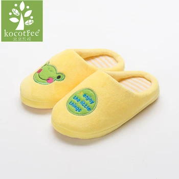 

Kocotree Winter Kids Home Shoes Comfortable Cartoon Frog Children Slippers Warm Soft Bedroom Shoes Kids Boys Girls Slippers