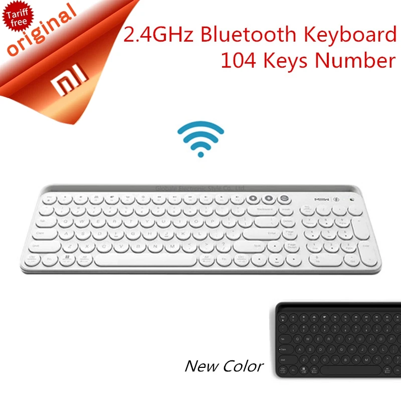 

Xiaomi Miiiw Bluetooth Keyboard Dual Mode MWBK01 104 Keys 2.4GHz Multi System Compatible Wireless Portable Keyboard