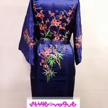 Модный брендовый халат женский с вышивкой бамбуковый и клубный шелковый халат кимоно халат с поясом кимоно