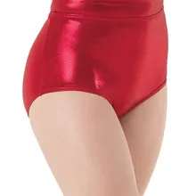 Балетки для девочек блестящие трусы "металлик" производите плавки ткани для купальники, из спандекса, трусы Для женщин тренировки Детский танец шорты