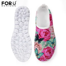 FORUDESIGNS/женская летняя повседневная обувь с разноцветными бабочками дизайнерская женская обувь из дышащего сетчатого материала; женская обувь на плоской подошве