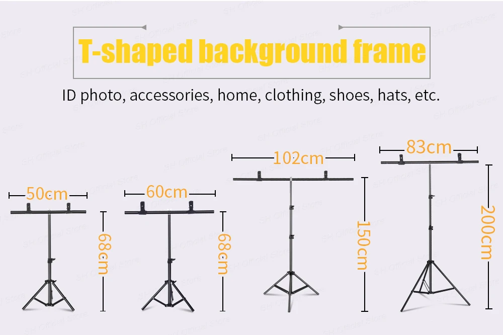 SH 200cmX200cm T-shape Photo Background Backdrop Stand For Photo Studio Photography Green Screen Chromakey With Stand