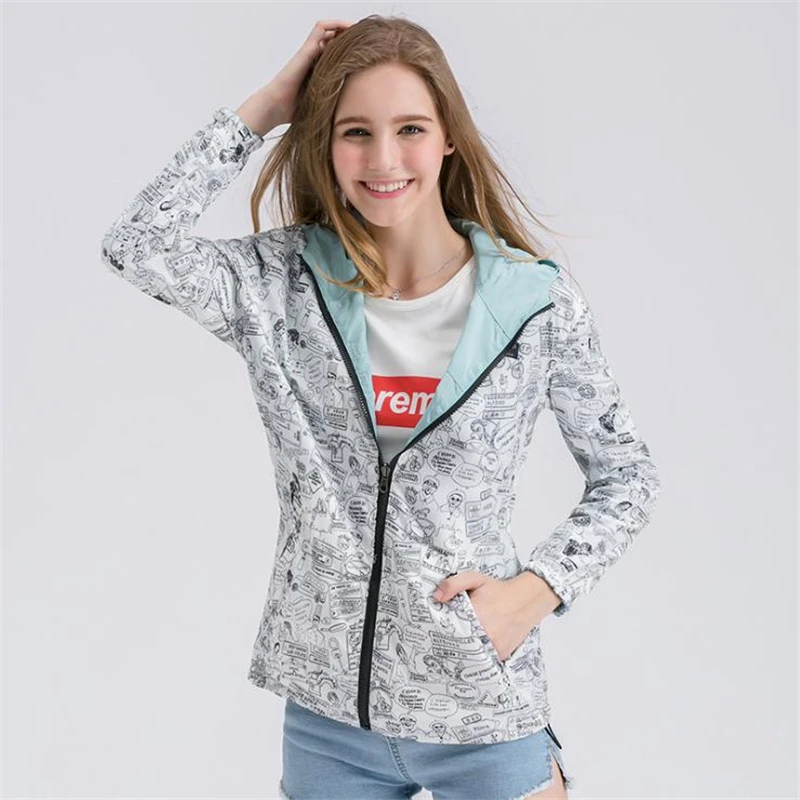 Женская Двухсторонняя куртка на молнии с карманами и капюшоном|jacket pocket|coat