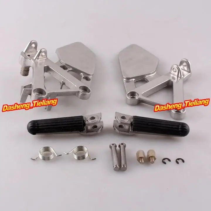 Aluminum Alloy Passenger Rear Foot Pegs Footrest Brackets for HONDA CBR250 88 89 MC19 font b