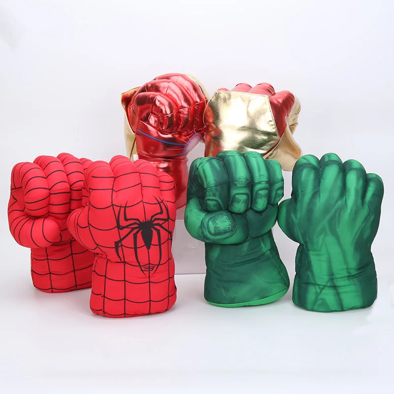 

3pairs/lot Hulk Gloves Superhero Figure Smash Hands Plush Punching Boxing Type Fist Approx 10" 26cm