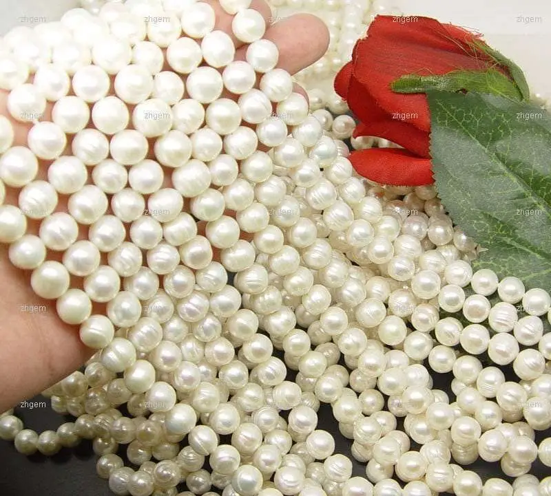 

Miss charm Jew1161 wholesale 10 strands Fine Jewelry pearl necklace growing string 45" (A0329)