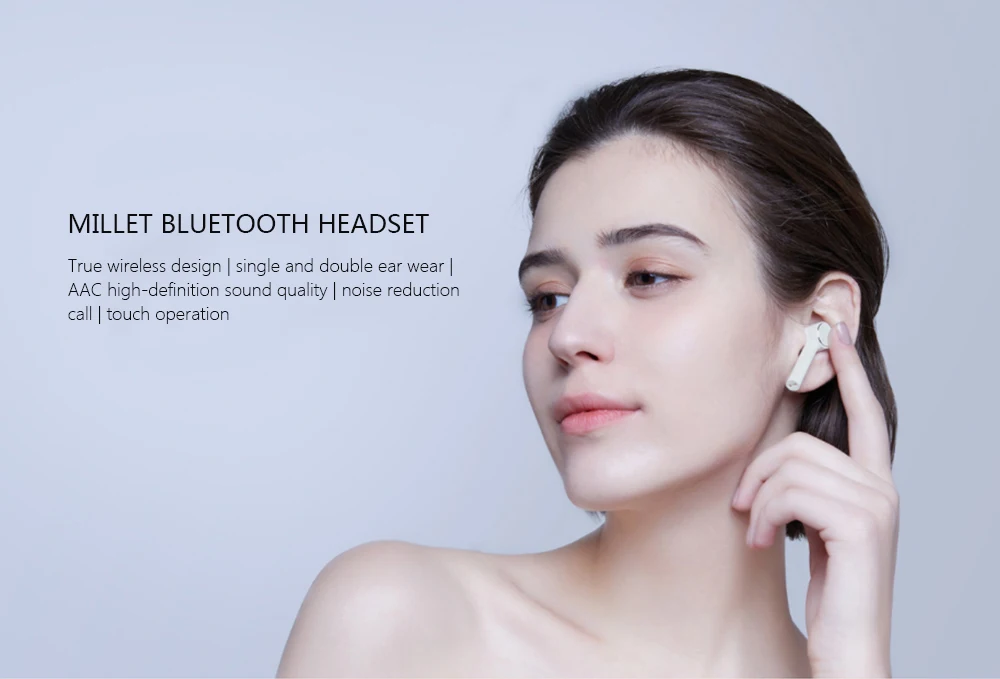 Xiaomi Bluetooth наушники TWS Air белые Беспроводные Мини спортивные невидимые наушники Портативный сенсорный одиночный и двойной ушной штекер