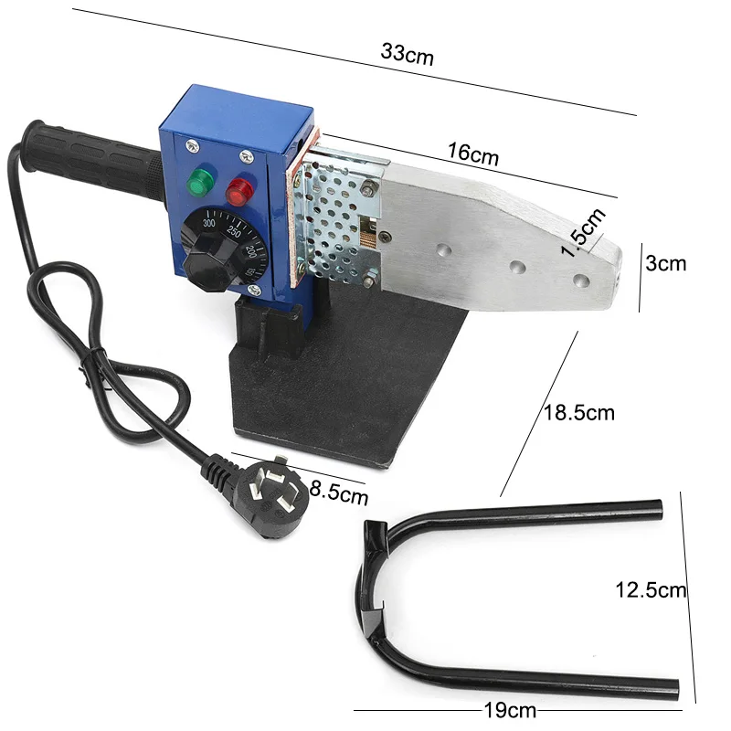 1000 Вт пластиковые трубы сварщик температура регулируемая PPR полиэтиленовая полипропиленовая труба сварочный аппарат нагревательный инструмент DN20-63mm DN20-63mm