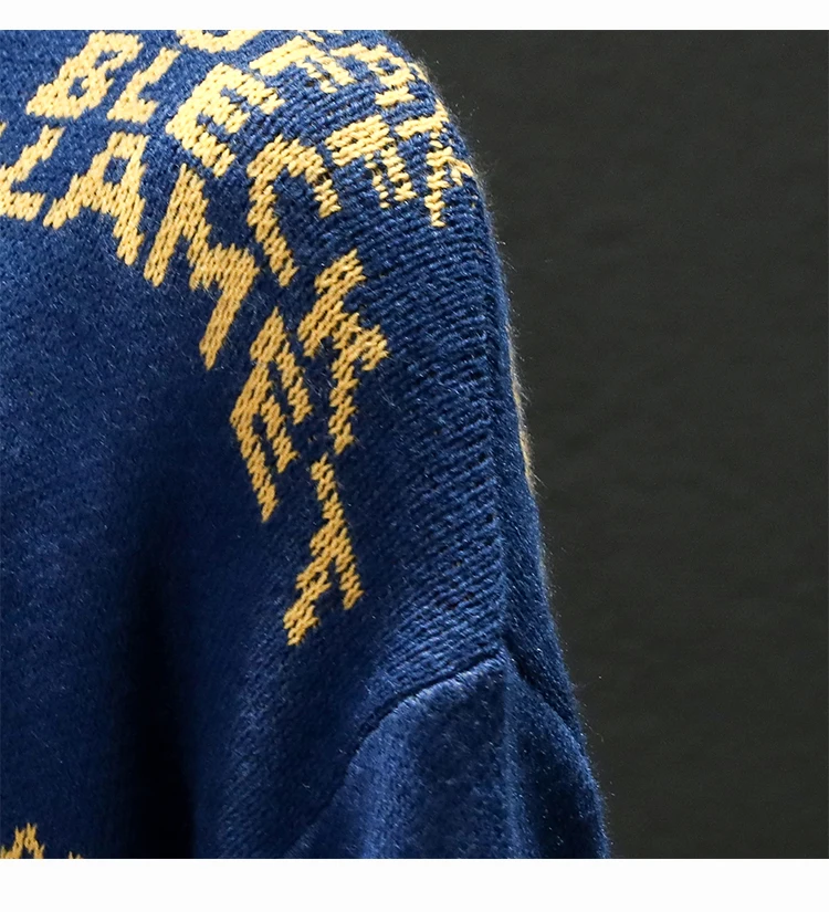 Для мужчин модные пуловеры Большие размеры 4XL 5XL буквы дизайнерский свитер 2019 новые зимние Для мужчин Трикотажные Узкие облегающие